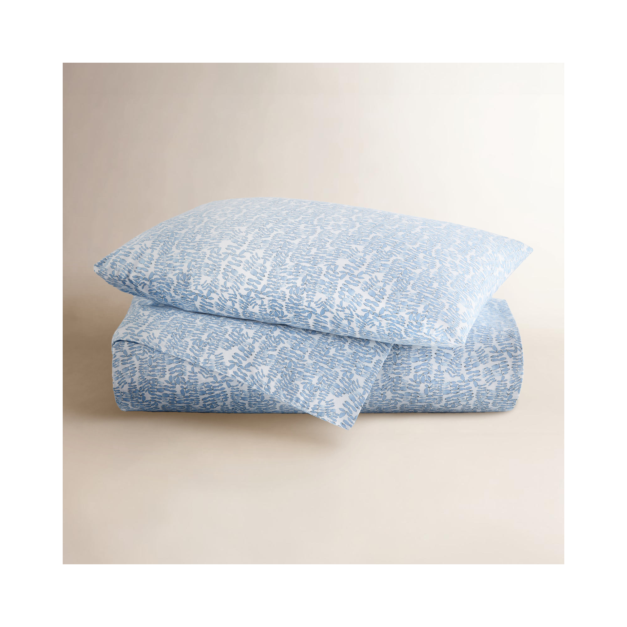 Fern Single Duvet Cover, Queen Duvet Cover, Denim
