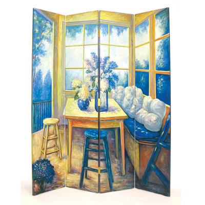 Blue Sunroom Garden View Room Divider