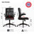 Mid-Back Ergonomic Office Chair,Cloud-Like PU Leather Executive Office Chair,  With Ergonomic Back Support, 360°Swivel Free,Flip-Up Armrests & Height Adjustment,With Silent Rolling Swivel PU Wheel For Home Office-1515378744-1515378749