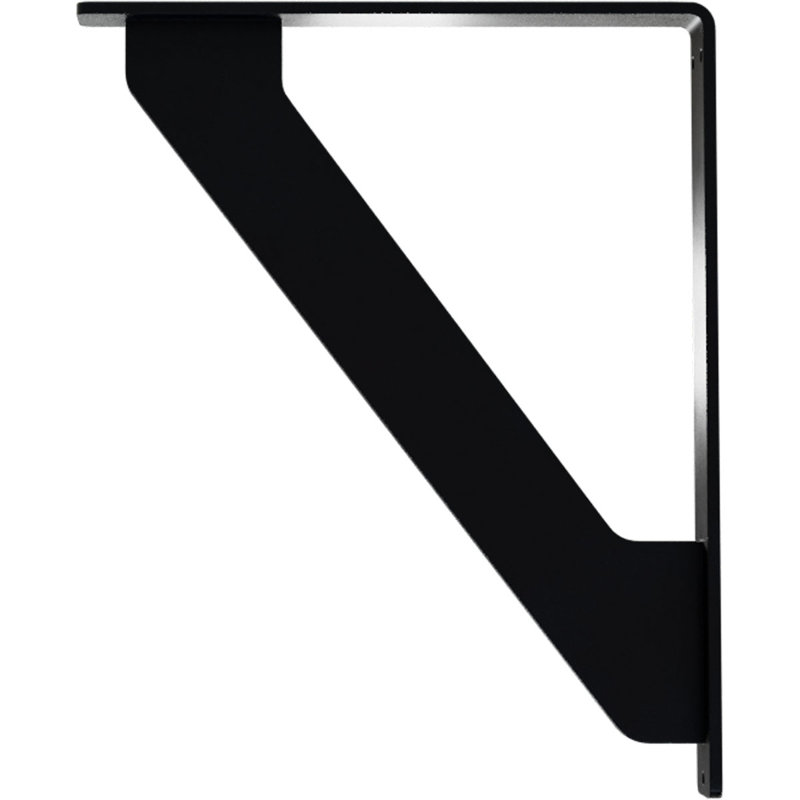 Support traditionnel en fer forgé, H 10 po x l 1,5 po x P 7,5 po, Noir