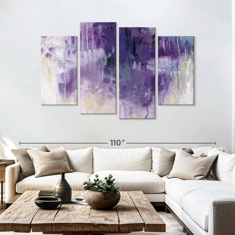 Pluie violette Avery, H 54 po x l 84 po