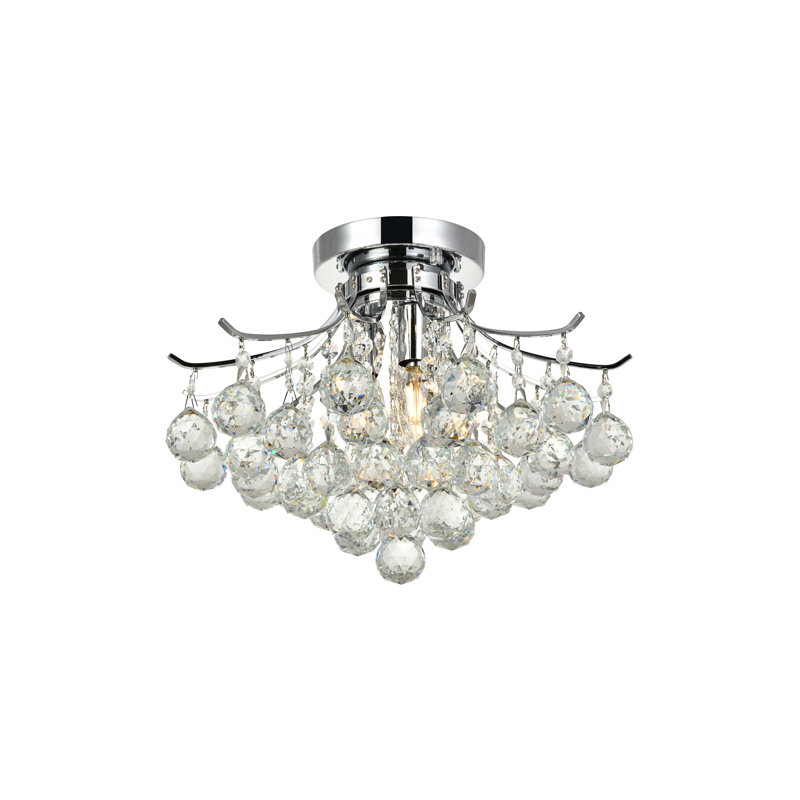 Stoller Flush Mount, 12" H x 16" W x 16" D, Chrome, 3 Lights