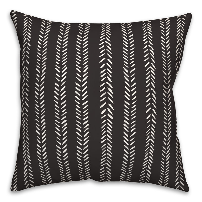 Outdoor Square Pillow Cover & Insert, Black