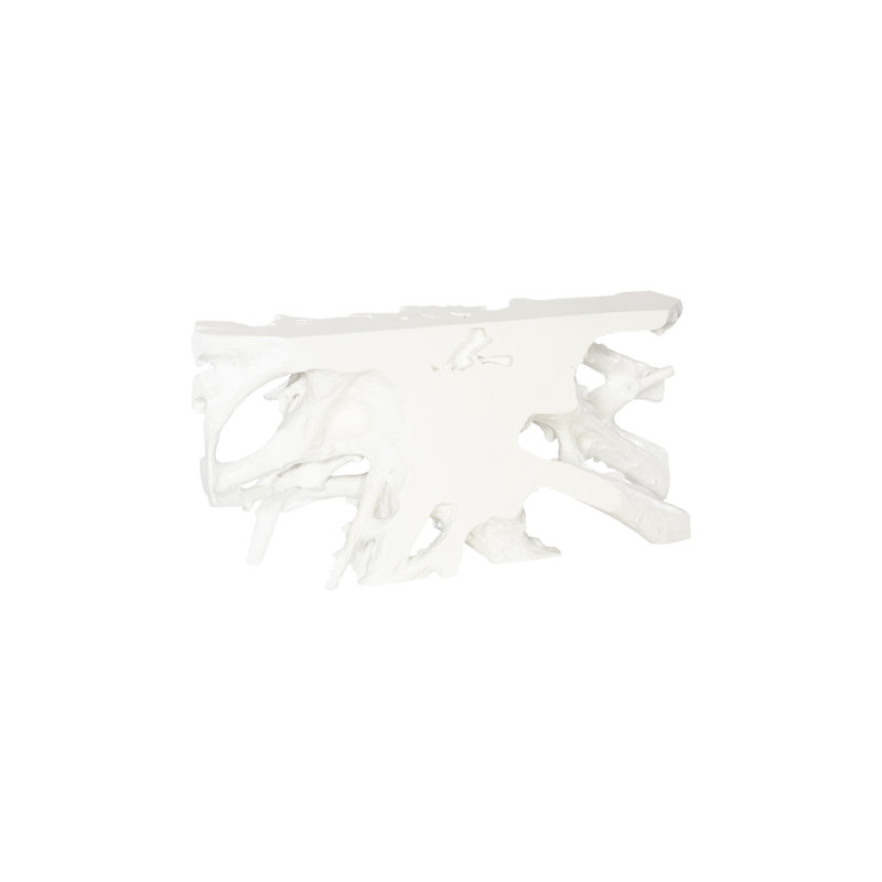 White Sculptural Root Console Table