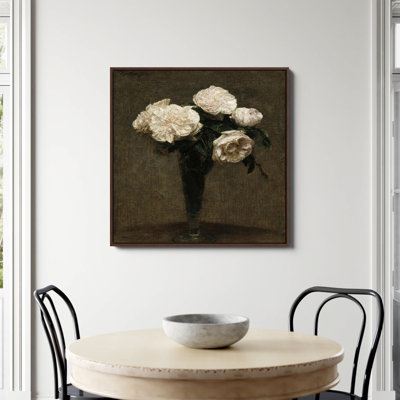 «Roses In A Vase Print» par Henri Fantin Latour