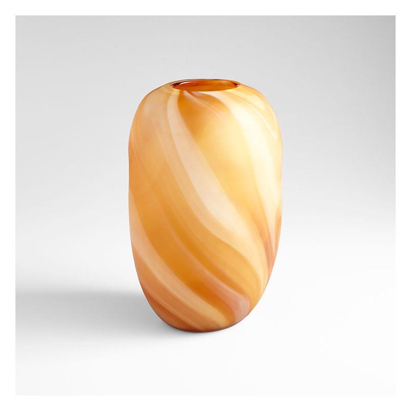 Vase de table Caramel, H 15,5 po x l 9,5 po x P 9,5 po