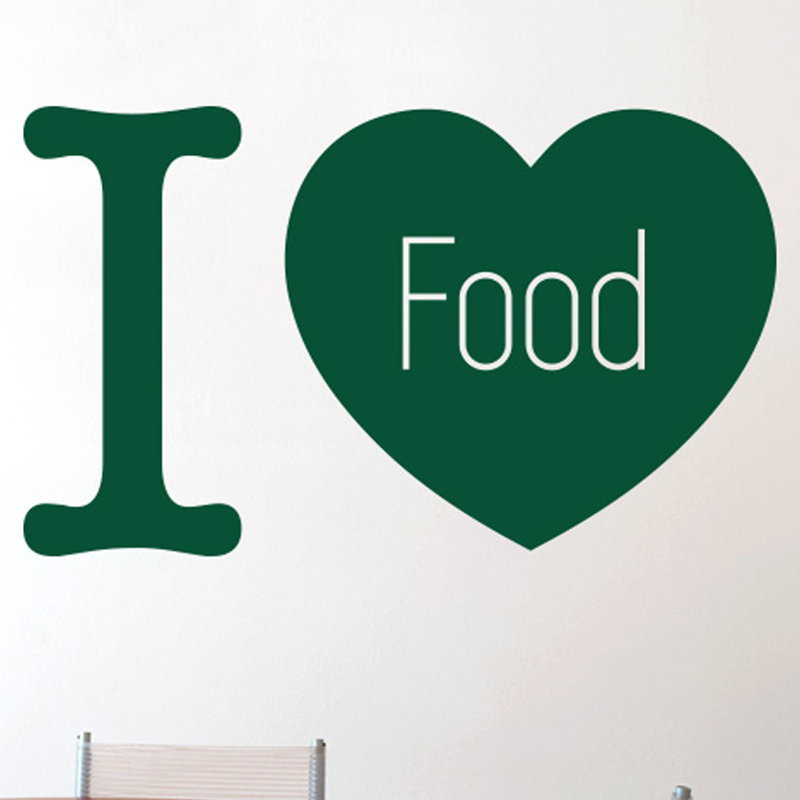 Food & Beverage Wall Decal, Dark Green, Large