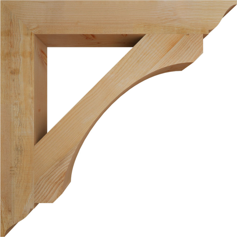 6"W x 42"D x 42"H Legacy Traditional Rough Sawn Bracket, Douglas Fir, Douglas Fir, 42" H x 6" W x 42" D