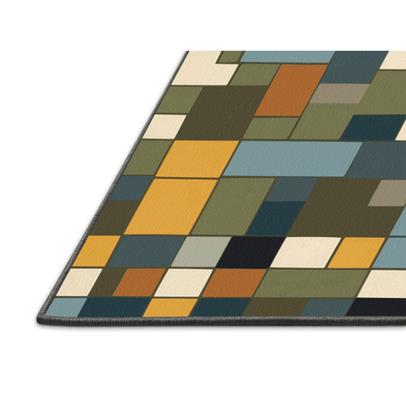 Tiled Grounds Rug, Square 7'