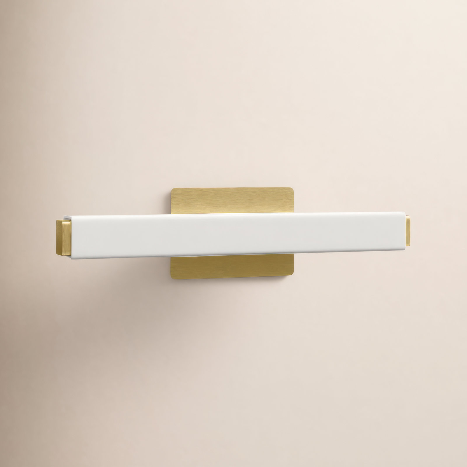 Erby Single Light Glass Dimmable LED Flush Mounted Sconce, 2700K, Brushed Brass