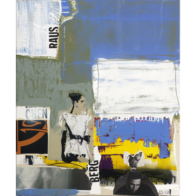 «Ernest Fashion 1» par Elige, œuvre d'art mixte sur toile tendue
