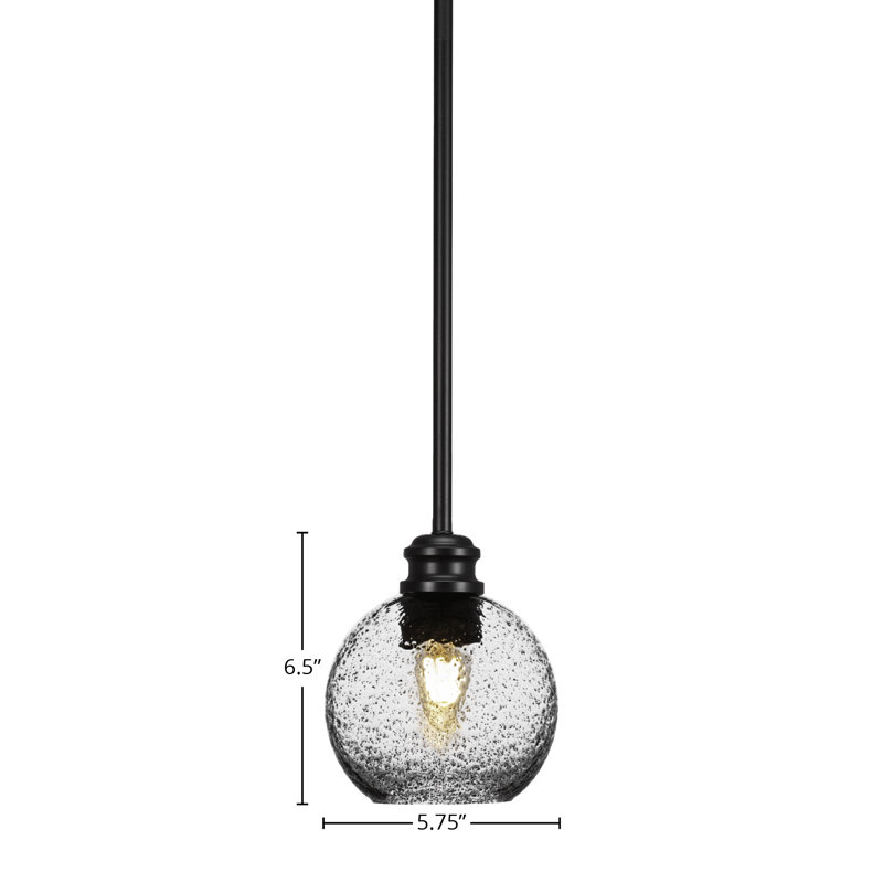 Mini-luminaire suspendu avec cordon Align 5,75 po, Espresso, Fumée