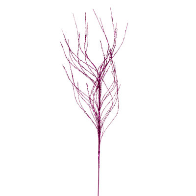 37" Wavy Twig Glitter Spray, 6 per bag.