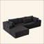 Ensemble de canapé modulaire rembourré en chenille Modern, ensemble de canapé modulaire modulaire en L de 108 po avec 6 coussins, canapé-lit combiné gratuit pour le salon, la chambre à coucher (méridienne gauche)-960262374