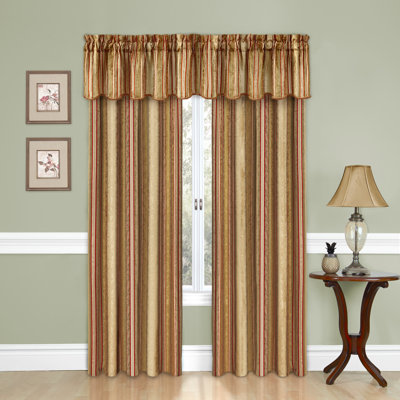 Stripe Striped Scalloped Window Valance