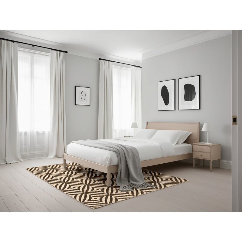 Performance Wool Geometric Indoor Rug, Rectangle 5' x 7'