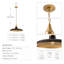 Raven Black Modern Pendant Light – 20" Metal Matte Black and Brass Dome 1-Light Hardwired Dimmable Light Fixture for Kitchen, Kitchen Island, or Dining Room in Modern, Minimalist, and Transitional Style-1908454528