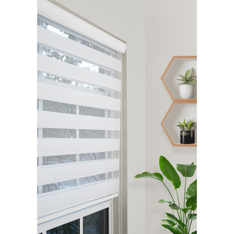 Rideaux à motif zébré sur mesure pour fenêtres d'intérieur filtrant la lumière et obscurcissant les stores (couleur brune) (hauteur maximale 78 po) (largeur 34 po)
