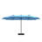 Kirkbride 181'' x 106'' Outdoor Double-Sided Patio Umbrella with Base 36 LED Light Market Umbrella with Cover-2048879326