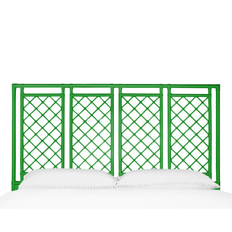 X & Diamond Low Profile Platform Bed, King, Bright Green