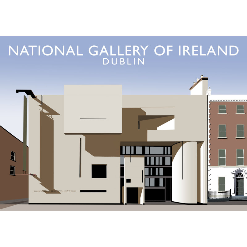 National Gallery Of Ireland by Richard O'Neil - Print, 30 cm H x 40 cm W x 1 cm D, No Frame