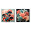 Art déco, corail marin Marvel I - ensemble de 2 reproductions d'art mural corail-102586721-102586725