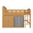  Loft Bed With Storage Cabinet, Wardrobe & Integrated Lighting, Sturdy Wooden Loft Bed With Ladder & Safety Rails For Teens-645069672-645069591