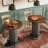 39.4" H Round Dining Table, Small Kitchen Bar Table with Footrest for  Dining Room, Pub, Bar-1746671396