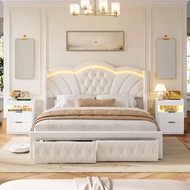 Ensemble de chambre à coucher 3 pièces, Grand