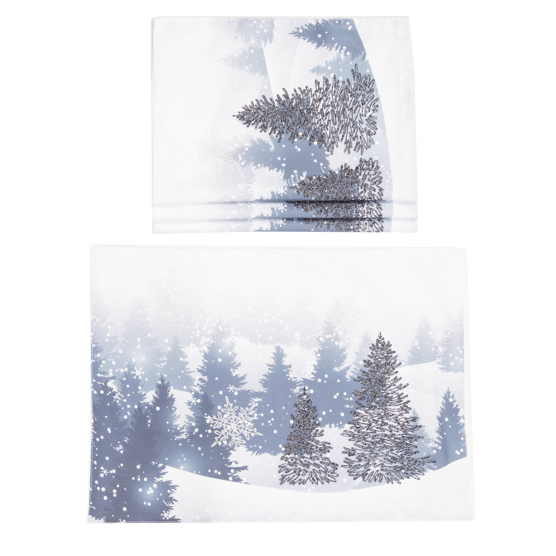 Wes Polyester Embroidered Square Placemat (Set of 4) The Holiday Aisle®