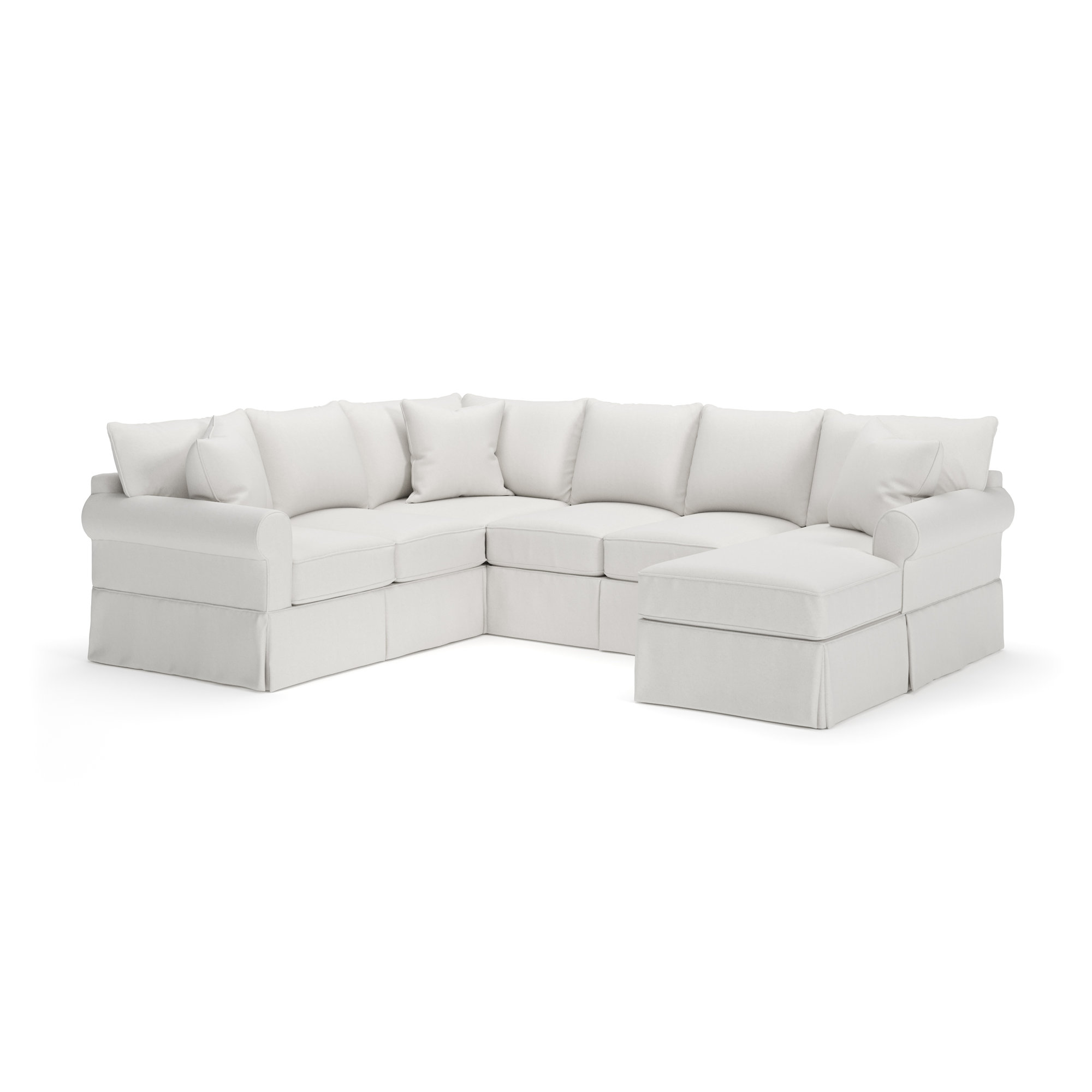 Amari Upholstered U-Sectional, Macarena Beige, Right Hand Facing