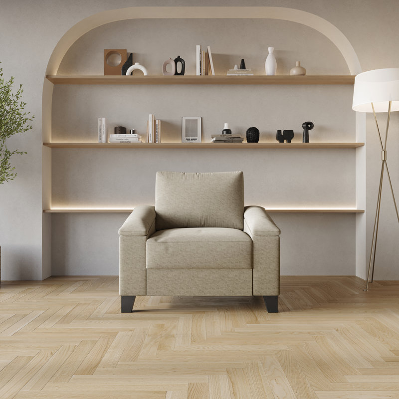Jacqualyn Upholstered Armchair, Dark Beige