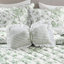 Ensemble de courtepointe pour lit double / grand 4 pièces avec coussin décoratif, vert-134538523-134538520