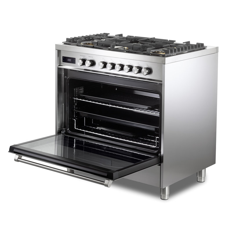 Verona Ultima Seroes 36 Inch Dual Fuel Range with 5 Sealed Burners (Stainless Steel)