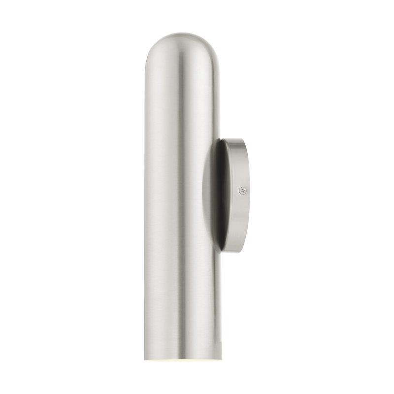 Steel Armed Sconce, Brushed Nickel