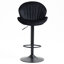 Lot de 2 tabourets noirs ajustables, avec dossier et repose-pieds, pour comptoir de bar ou de cuisine de pub.