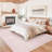 Washable 6'X9' Light Pink Area Rug - Non-Slip Stain Resistant Printed Rug For Living Room Bedroom, Foldable Machine Washable Rug-168567021-168567011