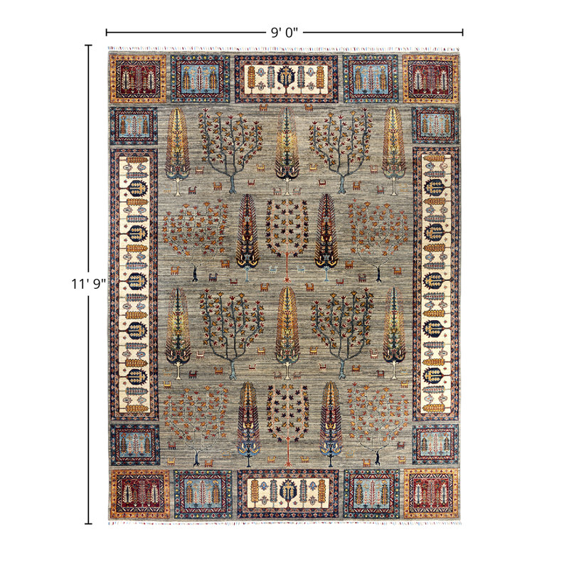 One-of-a-Kind 9' x 11'9" Hand Knotted Area Rug