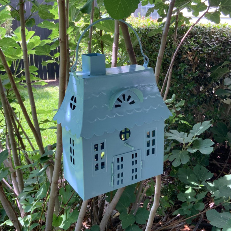 Celeste Gingerbread Bird House Blue