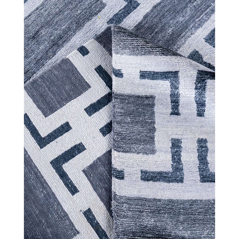 Overdyed One-of-a-Kind Rectangle 9' x 11'10" Hand Knotted Area Rug