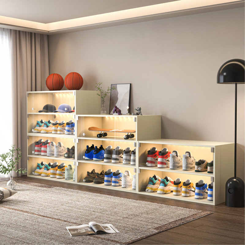 Armoire de rangement pour chaussures 1 pièce, Blanc, H 18,9 po x l 14,96 po x P 31,1 po
