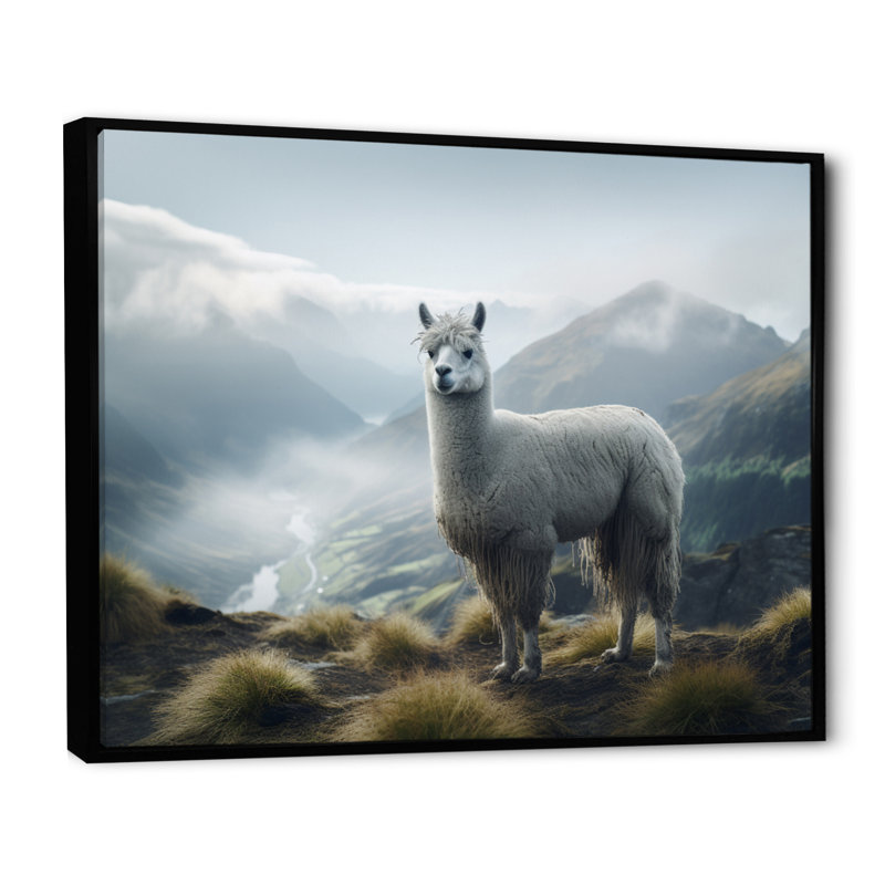 Alcapas Mountain Majesty - impression, H 16 po x l 32 po x P 1 po, Cadre flottant noir