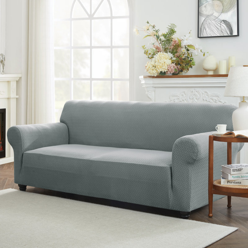 LUXURY NEW SPANDEX FURNITURE SOFA PROTECTOR 4 SEATER, Grey