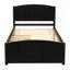 Lit plateforme simple avec deux tiroirs, espresso-99856474