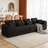 108" L-shaped Modular Sectional Sectional Sofa, Corduroy Sleeper Couch Bed, Compression Foam Sectional with Headrest - No Assembly Required-306480443