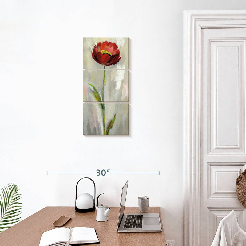 Single Stem Flower V, 27" H x 12" W