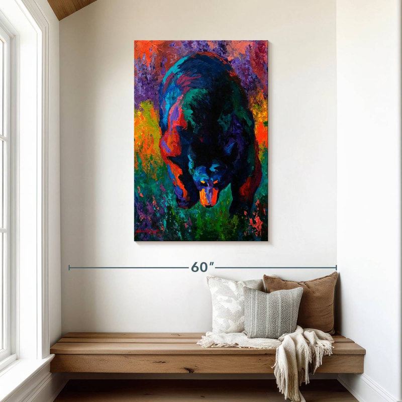 Ours noir broyé Brampt, H 45 po x l 30 po