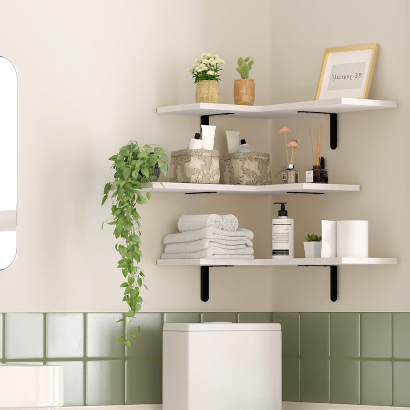 Rangement pour salle de bain Cezar, Blanc