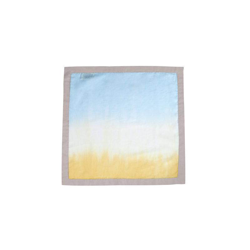 Golden Dawn Tie- Dye Napkin Set, Yellow/Blue