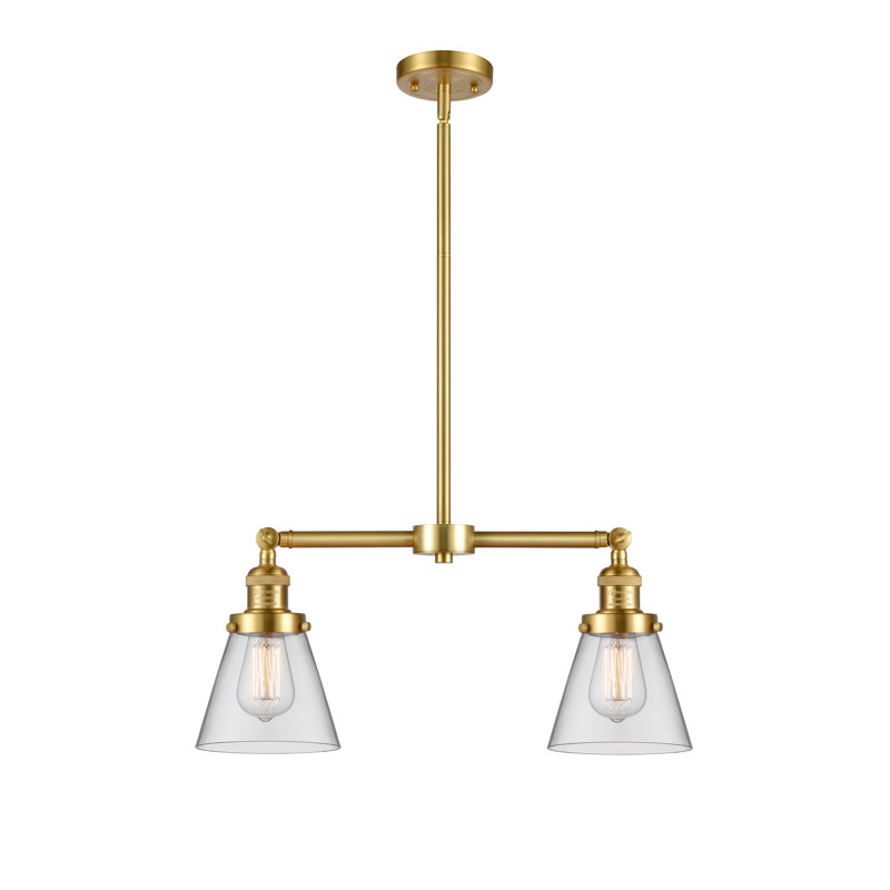 Stonecipher 2 - Light Kitchen Island Pendant, Clear, No Bulb Included, Satin Gold
